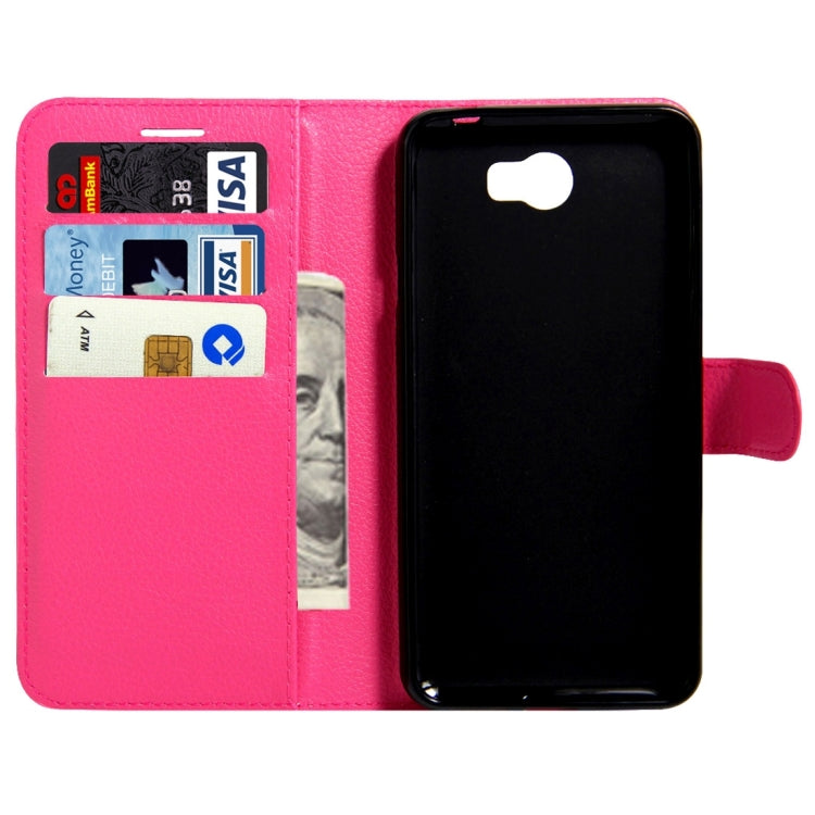 For Huawei  Y5 II Litchi Texture Horizontal Flip Leather Case with Magnetic Buckle & Holder & Card Slots & Wallet