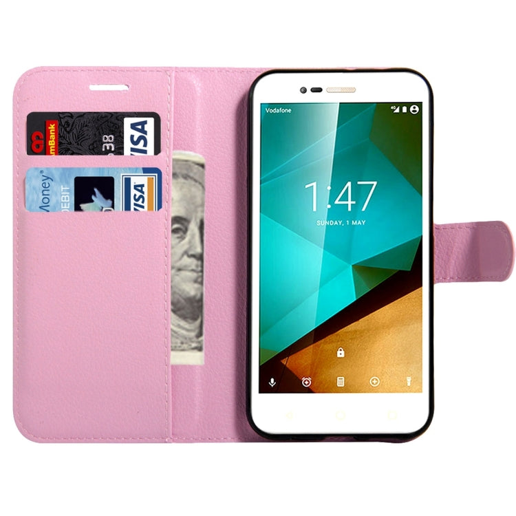 For Vodafone Smart Prime 7 / VF600 Litchi Texture Horizontal Flip Leather Case with Magnetic Buckle & Holder & Card Slots & Wallet