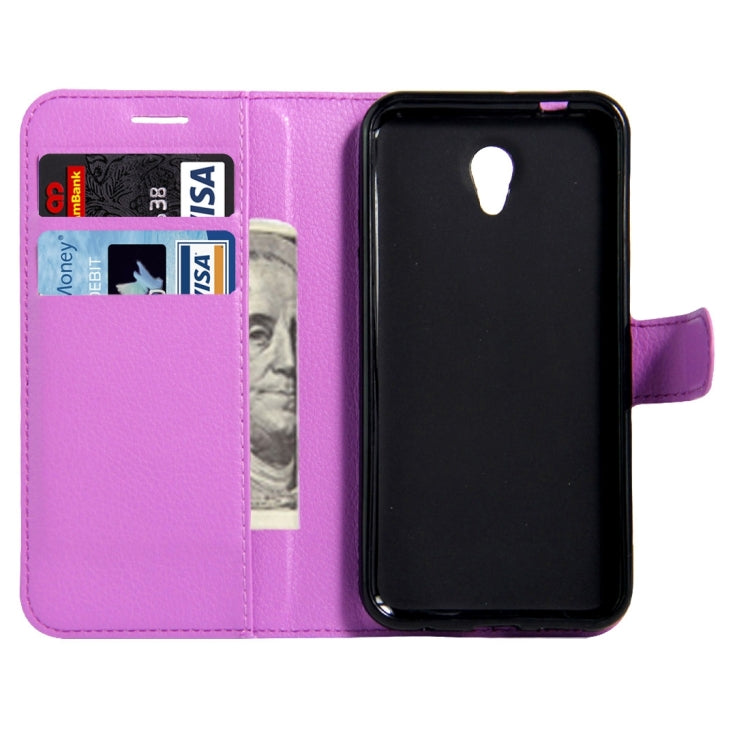 For Vodafone Smart Prime 7 / VF600 Litchi Texture Horizontal Flip Leather Case with Magnetic Buckle & Holder & Card Slots & Wallet