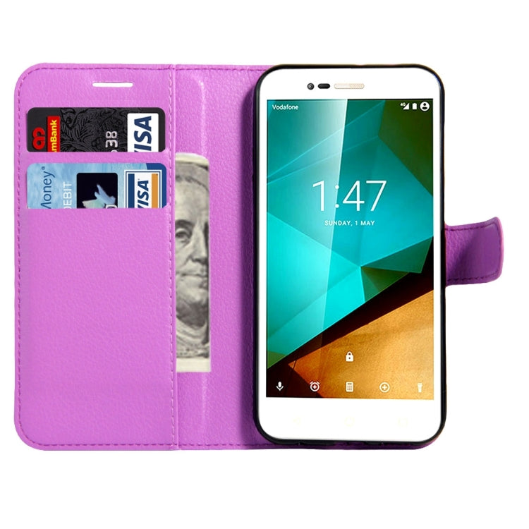 For Vodafone Smart Prime 7 / VF600 Litchi Texture Horizontal Flip Leather Case with Magnetic Buckle & Holder & Card Slots & Wallet