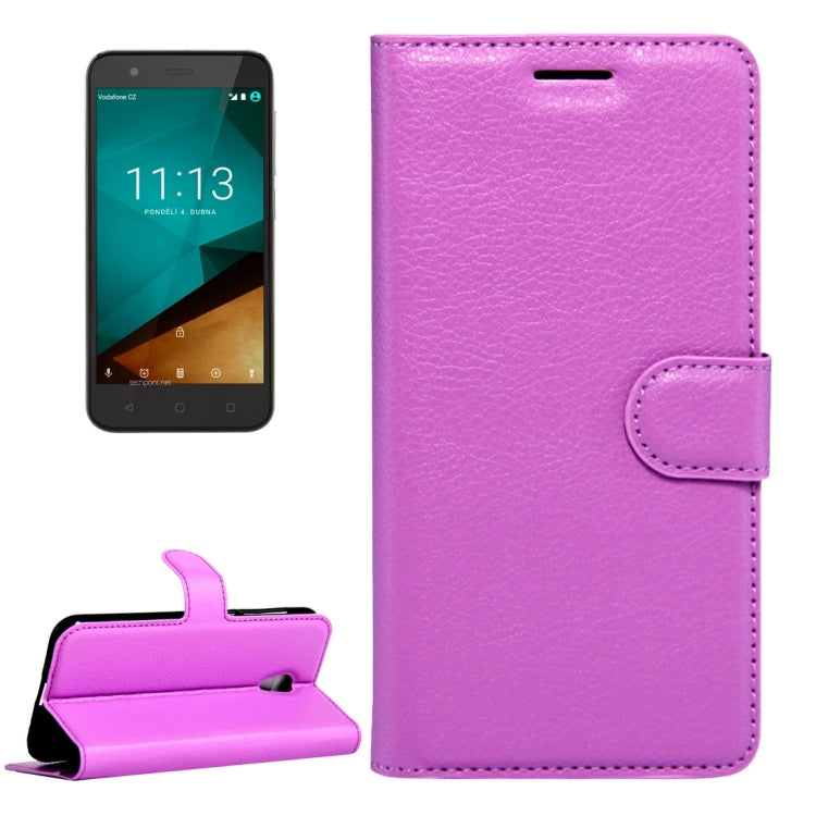 For Vodafone Smart Prime 7 / VF600 Litchi Texture Horizontal Flip Leather Case with Magnetic Buckle & Holder & Card Slots & Wallet