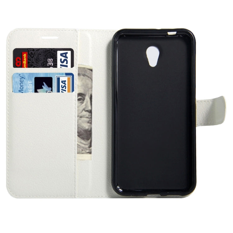 For Vodafone Smart Prime 7 / VF600 Litchi Texture Horizontal Flip Leather Case with Magnetic Buckle & Holder & Card Slots & Wallet