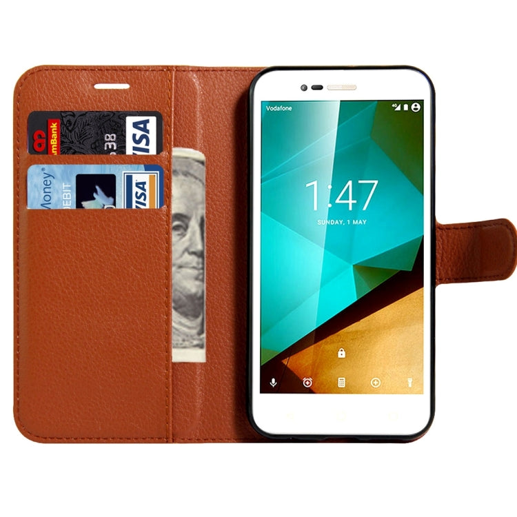 For Vodafone Smart Prime 7 / VF600 Litchi Texture Horizontal Flip Leather Case with Magnetic Buckle & Holder & Card Slots & Wallet