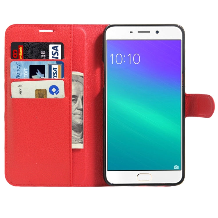 For OPPO  R9 Plus Litchi Texture Horizontal Flip Leather Case with Magnetic Buckle & Holder & Card Slots & Wallet
