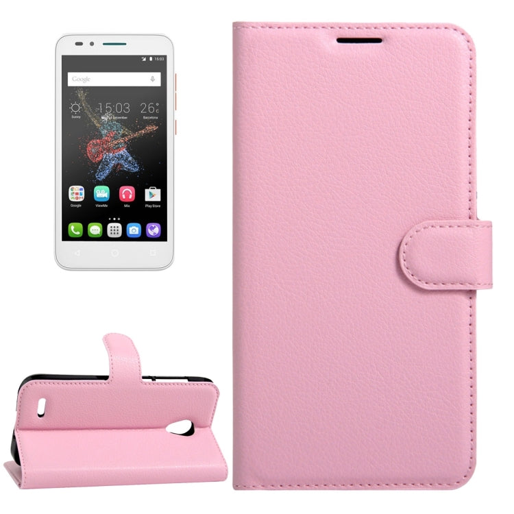 For Alcatel GO Play / OT7048X Litchi Texture Horizontal Flip Leather Case with Magnetic Buckle & Holder & Card Slots & Wallet