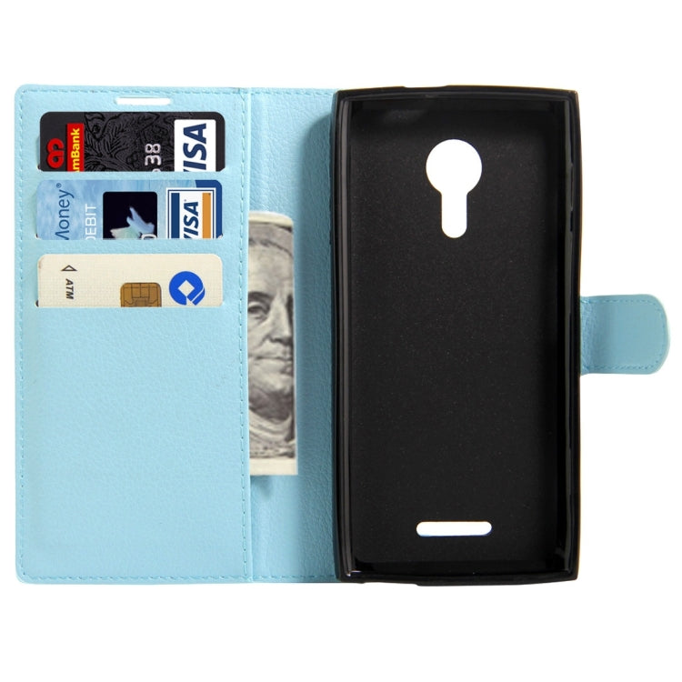 For Alcatel One Touch Flash 2 Litchi Texture Horizontal Flip Leather Case with Magnetic Buckle & Holder & Card Slots & Wallet