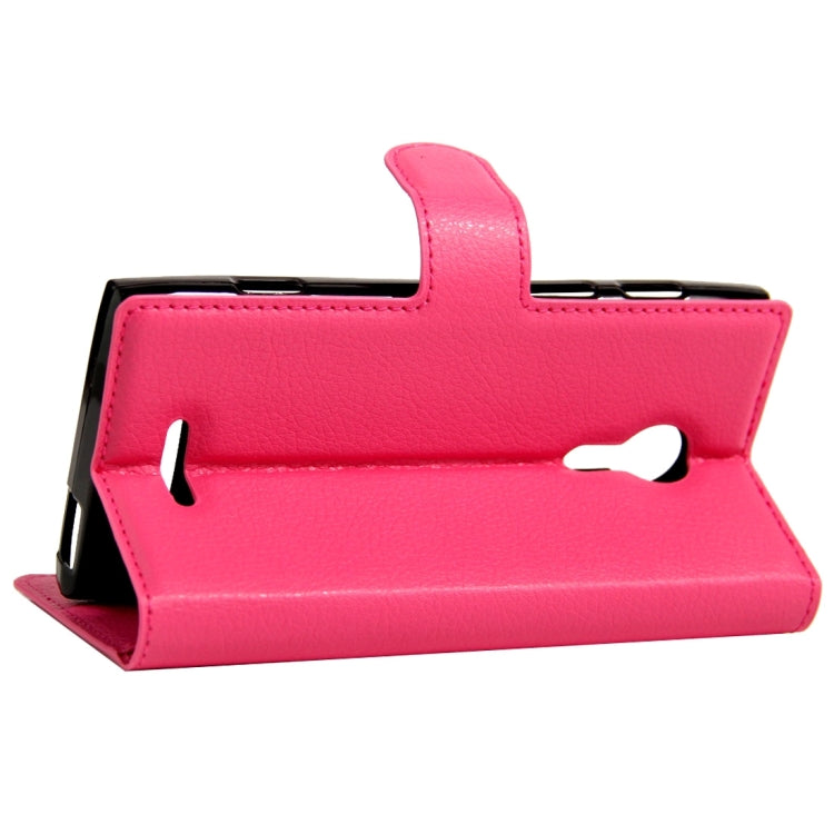 For Alcatel One Touch Flash 2 Litchi Texture Horizontal Flip Leather Case with Magnetic Buckle & Holder & Card Slots & Wallet