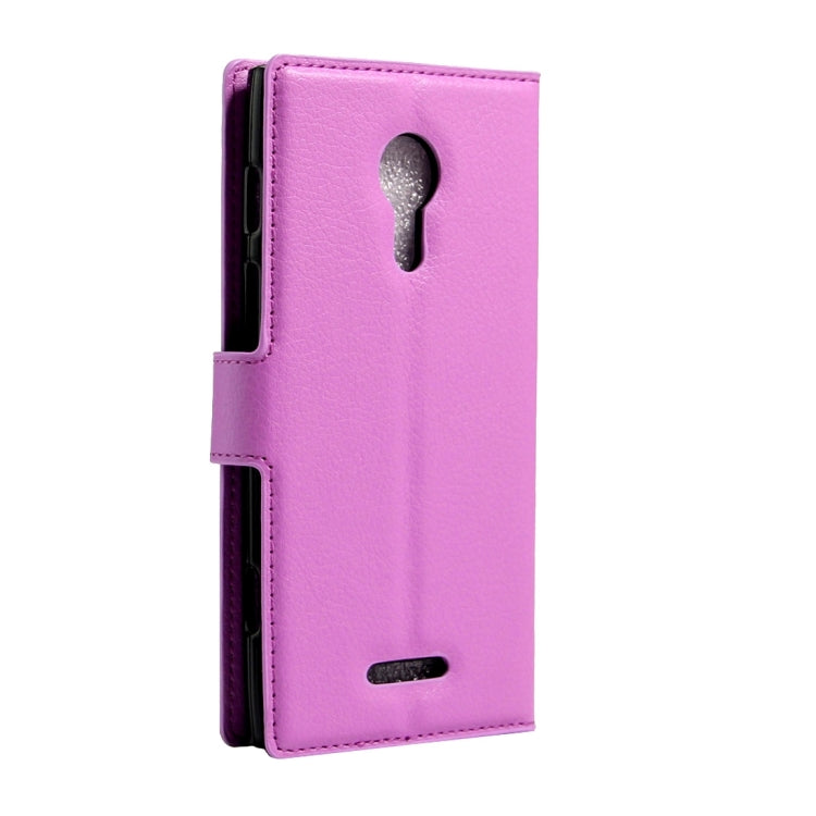 For Alcatel One Touch Flash 2 Litchi Texture Horizontal Flip Leather Case with Magnetic Buckle & Holder & Card Slots & Wallet