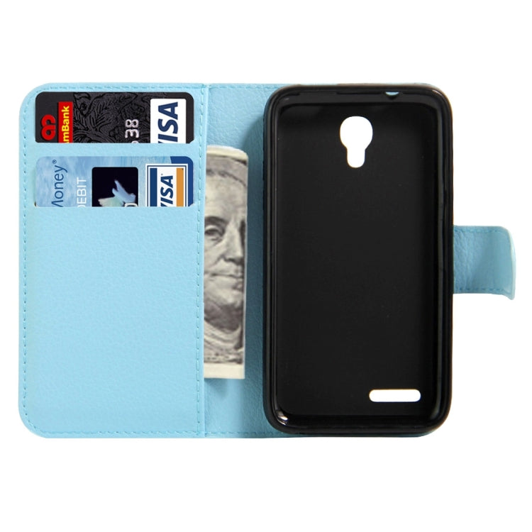 For Alcatel Pixi 4 (3.5) Litchi Texture Horizontal Flip Leather Case with Magnetic Buckle & Holder & Card Slots & Wallet