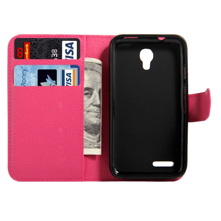 For Alcatel Pixi 4 (3.5) Litchi Texture Horizontal Flip Leather Case with Magnetic Buckle & Holder & Card Slots & Wallet