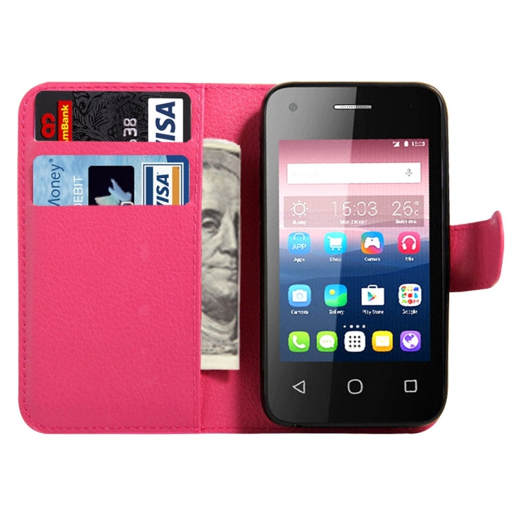 For Alcatel Pixi 4 (3.5) Litchi Texture Horizontal Flip Leather Case with Magnetic Buckle & Holder & Card Slots & Wallet