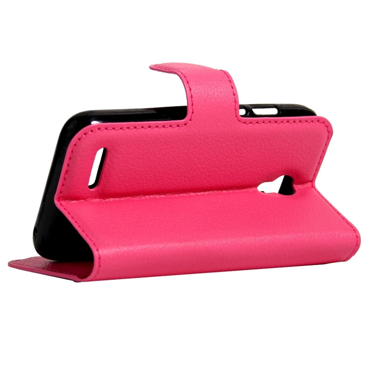 For Alcatel Pixi 4 (3.5) Litchi Texture Horizontal Flip Leather Case with Magnetic Buckle & Holder & Card Slots & Wallet