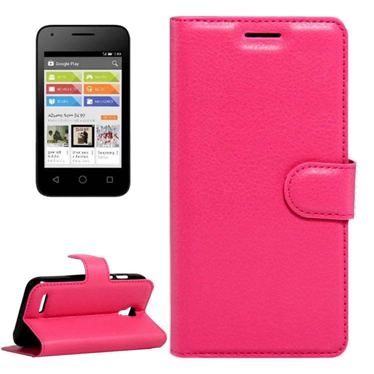 For Alcatel Pixi 4 (3.5) Litchi Texture Horizontal Flip Leather Case with Magnetic Buckle & Holder & Card Slots & Wallet