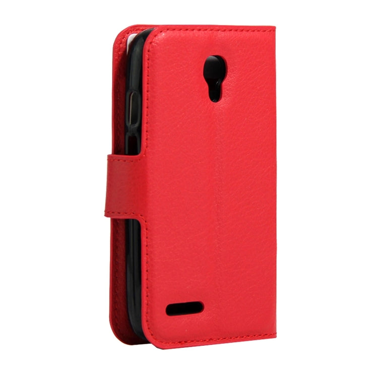 For Alcatel Pixi 4 (3.5) Litchi Texture Horizontal Flip Leather Case with Magnetic Buckle & Holder & Card Slots & Wallet