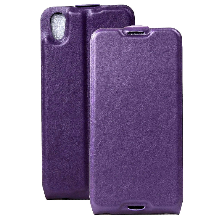 For Alcatel Idol 4 Vertical Flip Leather Case with Card Slot & Photo Frame