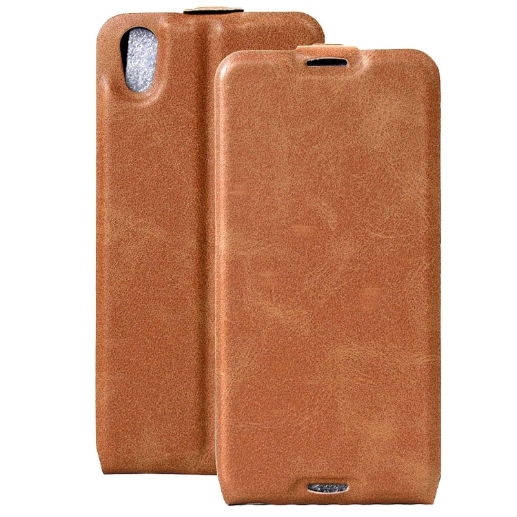 For Alcatel Idol 4 Vertical Flip Leather Case with Card Slot & Photo Frame