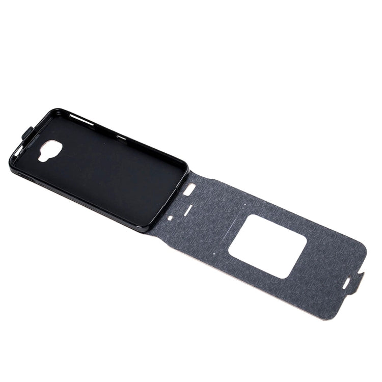 For Alcatel Idol 4S Vertical Flip Leather Case with Card Slot & Photo Frame