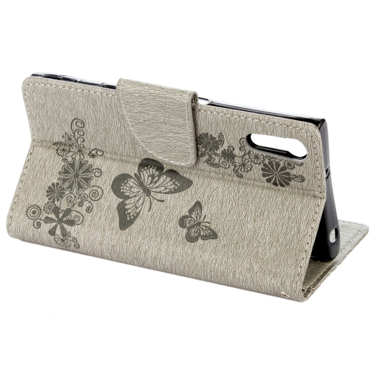 For Sony Xperia XZ Power Butterflies Embossing Horizontal Flip Leather Case with Holder & Card Slots & Wallet & Lanyard