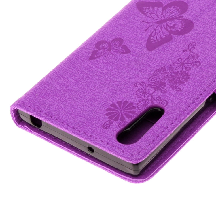 For Sony Xperia XZ Power Butterflies Embossing Horizontal Flip Leather Case with Holder & Card Slots & Wallet & Lanyard