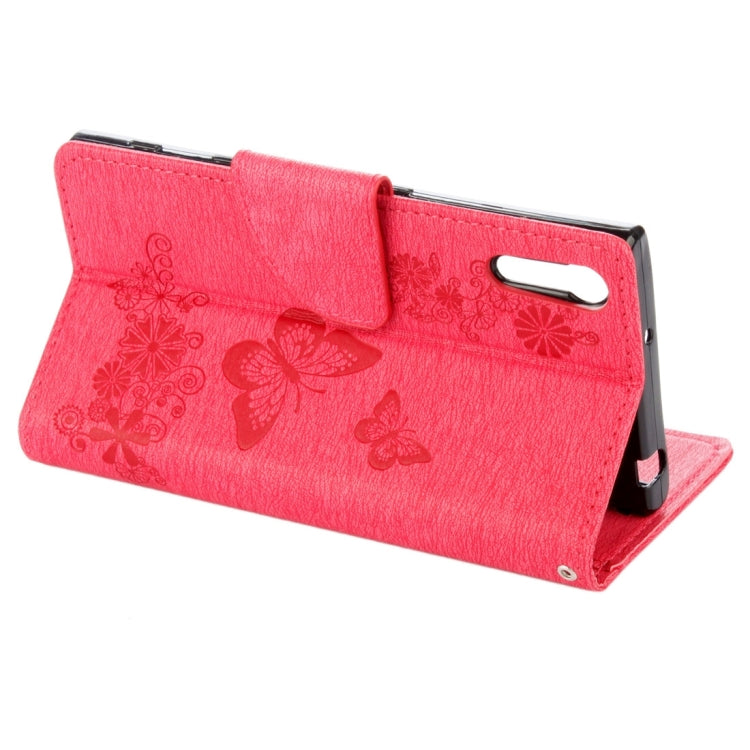 For Sony Xperia XZ Power Butterflies Embossing Horizontal Flip Leather Case with Holder & Card Slots & Wallet & Lanyard