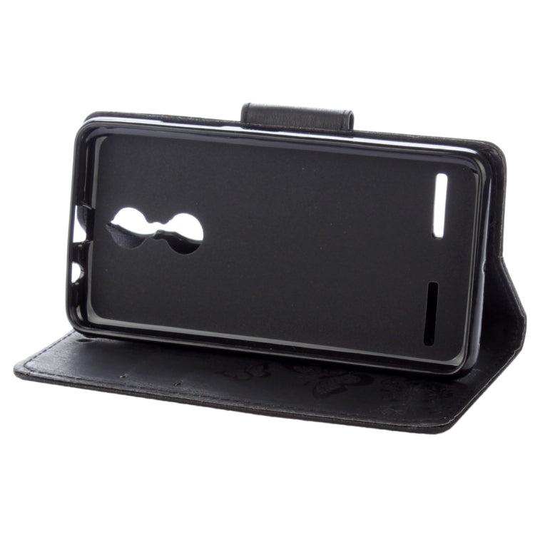 For Lenovo  K6 5.0 inch Butterflies Embossing Horizontal Flip Leather Case with Holder & Card Slots & Wallet & Lanyard