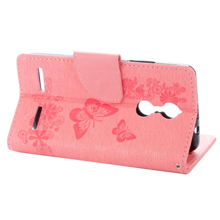 For Lenovo  K6 5.0 inch Butterflies Embossing Horizontal Flip Leather Case with Holder & Card Slots & Wallet & Lanyard
