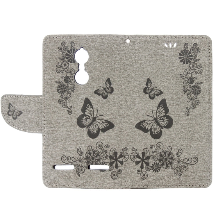 For Lenovo  K6 5.0 inch Butterflies Embossing Horizontal Flip Leather Case with Holder & Card Slots & Wallet & Lanyard