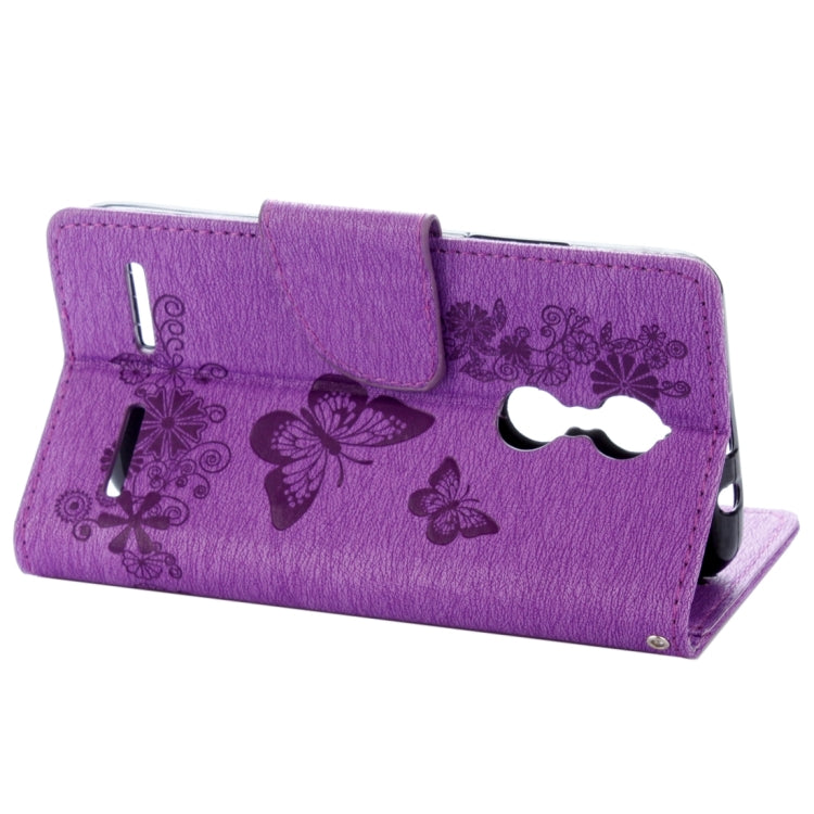 For Lenovo  K6 5.0 inch Butterflies Embossing Horizontal Flip Leather Case with Holder & Card Slots & Wallet & Lanyard