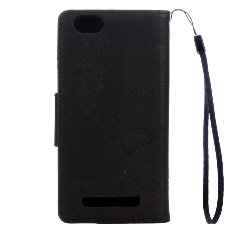 For Lenovo  VIBE C A2020 Butterflies Embossing Horizontal Flip Leather Case with Holder & Card Slots & Wallet & Lanyard