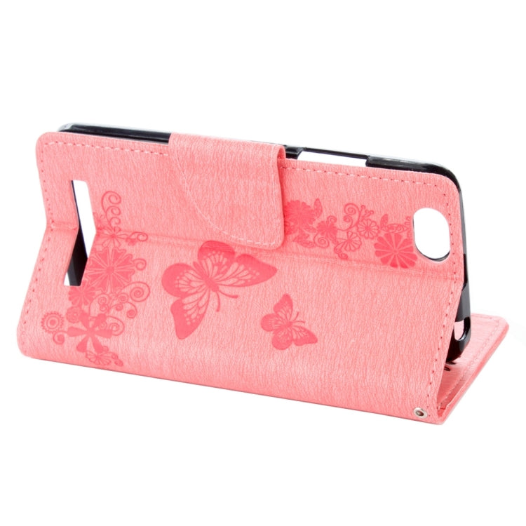 For Lenovo  VIBE C A2020 Butterflies Embossing Horizontal Flip Leather Case with Holder & Card Slots & Wallet & Lanyard