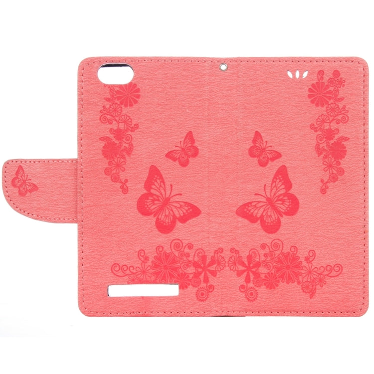 For Lenovo  VIBE C A2020 Butterflies Embossing Horizontal Flip Leather Case with Holder & Card Slots & Wallet & Lanyard