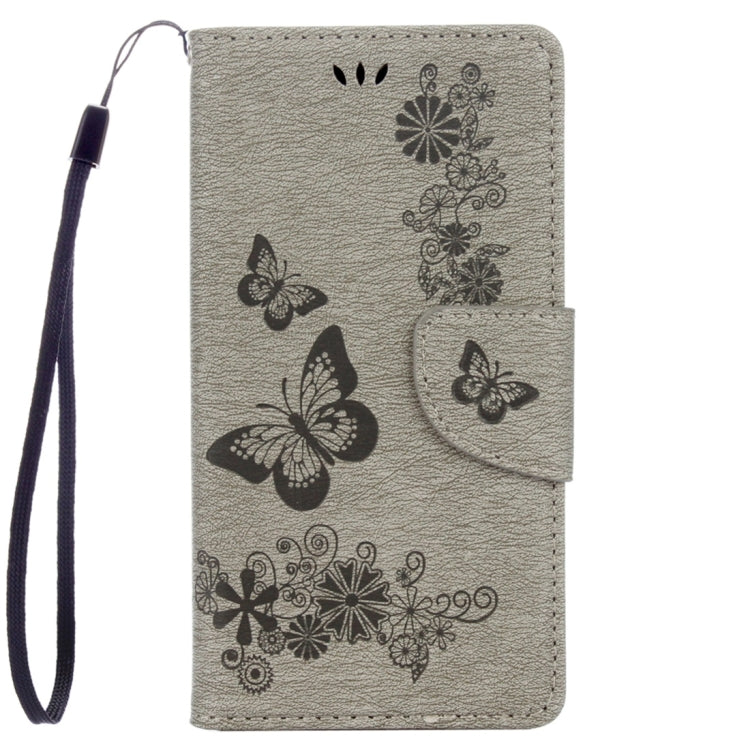 For Lenovo  VIBE C A2020 Butterflies Embossing Horizontal Flip Leather Case with Holder & Card Slots & Wallet & Lanyard