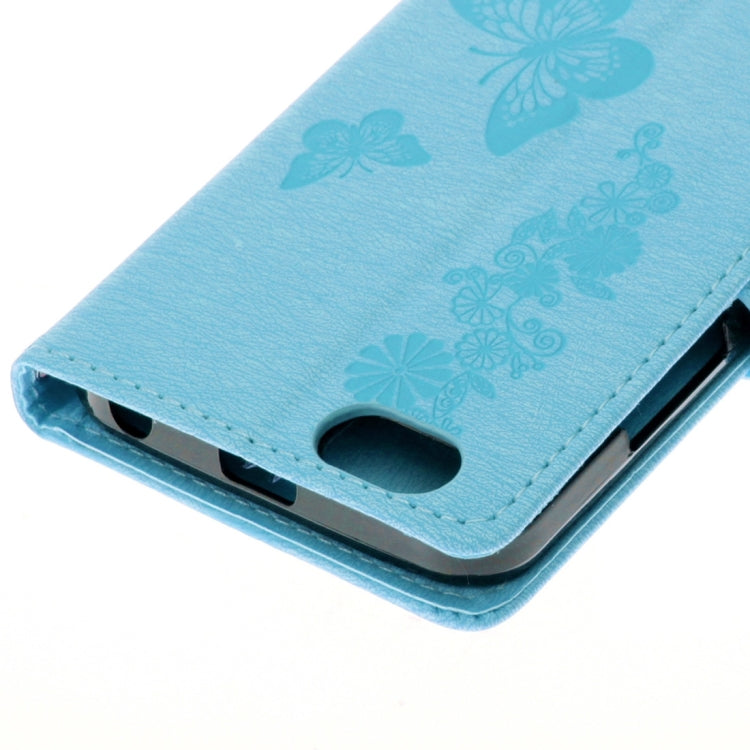 For Lenovo  VIBE C A2020 Butterflies Embossing Horizontal Flip Leather Case with Holder & Card Slots & Wallet & Lanyard
