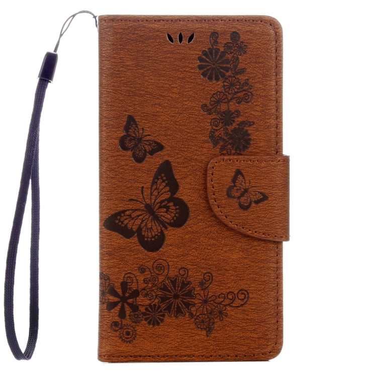 For Lenovo  VIBE C A2020 Butterflies Embossing Horizontal Flip Leather Case with Holder & Card Slots & Wallet & Lanyard