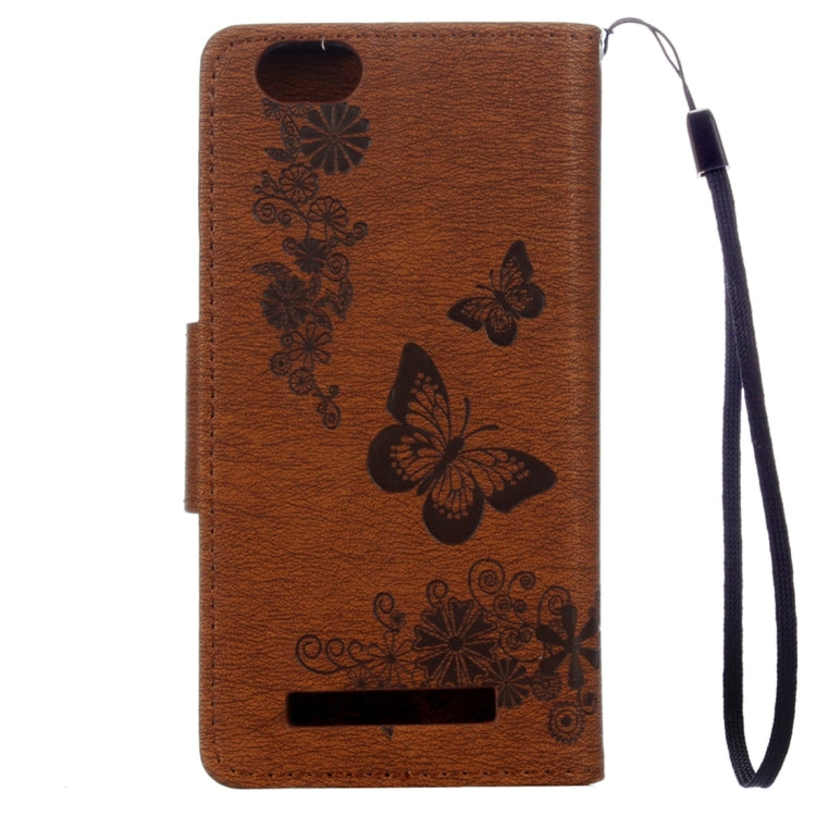 For Lenovo  VIBE C A2020 Butterflies Embossing Horizontal Flip Leather Case with Holder & Card Slots & Wallet & Lanyard