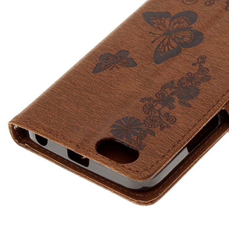For Lenovo  VIBE C A2020 Butterflies Embossing Horizontal Flip Leather Case with Holder & Card Slots & Wallet & Lanyard
