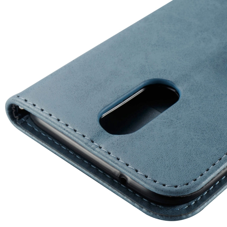 For LG K10 (2017) (US Version) Skull Pressed Flowers Pattern Horizontal Flip Leather Case with Holder & Card Slots & Wallet & Lanyard