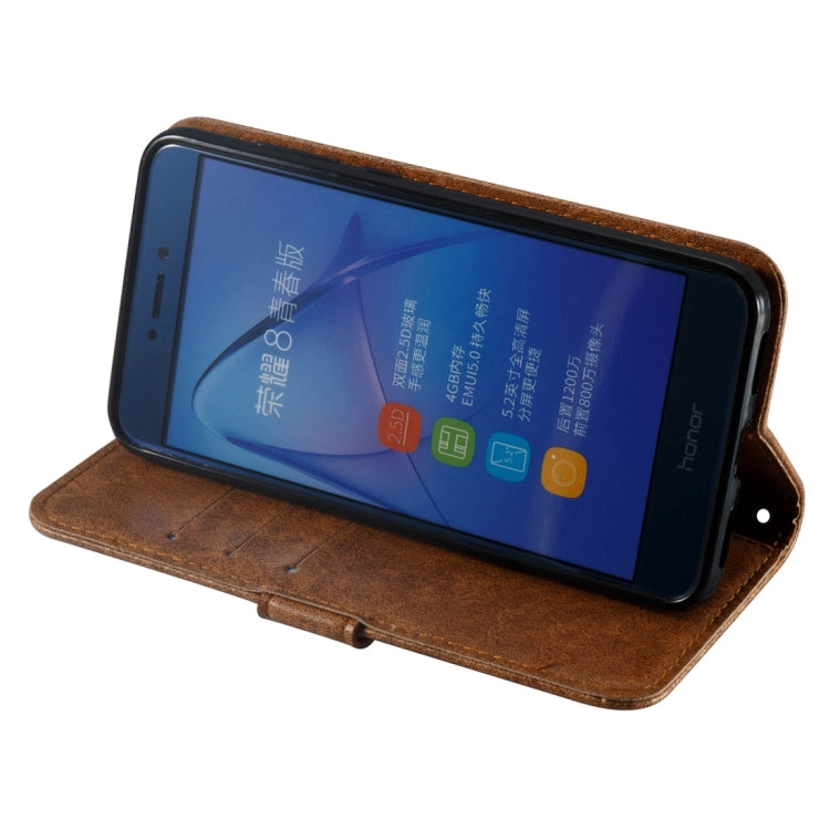 For Huawei  P8 Lite (2017) Skull Pressed Flowers Pattern Horizontal Flip Leather Case with Holder & Card Slots & Wallet & Lanyard