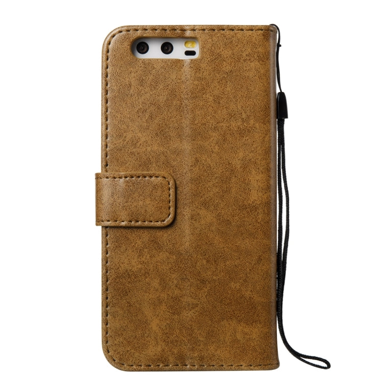 For Huawei  P10 Skull Pressed Flowers Pattern Horizontal Flip Leather Case with Holder & Card Slots & Wallet & Lanyard