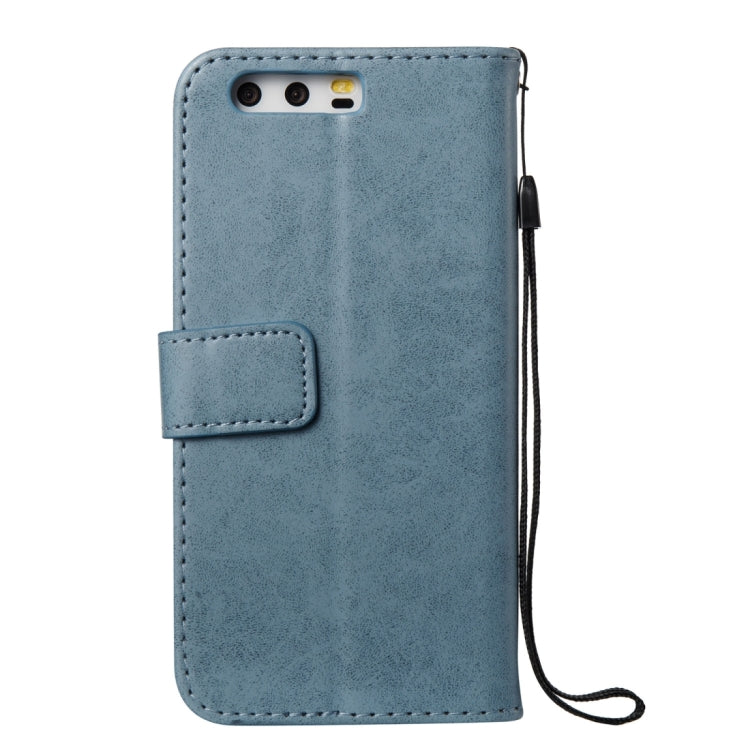 For Huawei  P10 Skull Pressed Flowers Pattern Horizontal Flip Leather Case with Holder & Card Slots & Wallet & Lanyard