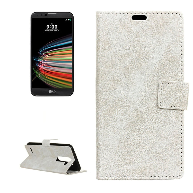 For LG X Mach Retro Crazy Horse Texture Horizontal Flip Leather Case with Holder & Card Slots & Wallet & Photo Frame
