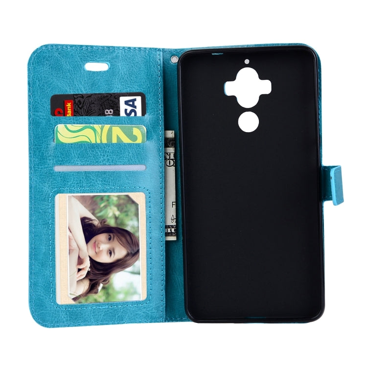 For Huawei  Mate 9 Crazy Horse Texture Horizontal Flip PU Leather Case with Holder & Card Slots & Wallet & Photo Frame & Lanyard & Magnetic Buckle