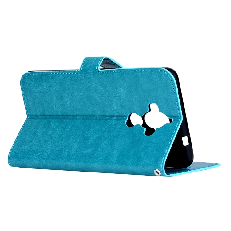 For Huawei  Mate 9 Crazy Horse Texture Horizontal Flip PU Leather Case with Holder & Card Slots & Wallet & Photo Frame & Lanyard & Magnetic Buckle