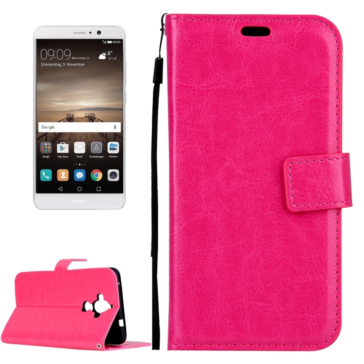 For Huawei  Mate 9 Crazy Horse Texture Horizontal Flip PU Leather Case with Holder & Card Slots & Wallet & Photo Frame & Lanyard & Magnetic Buckle