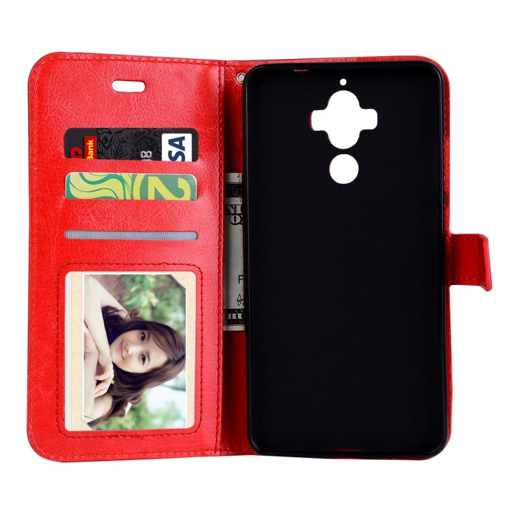 For Huawei  Mate 9 Crazy Horse Texture Horizontal Flip PU Leather Case with Holder & Card Slots & Wallet & Photo Frame & Lanyard & Magnetic Buckle