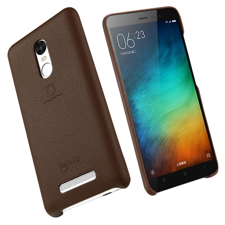 Lenuo for  Xiaomi Redmi Note 3 Litchi Texture PU + PC Paste Skin Protective Case
