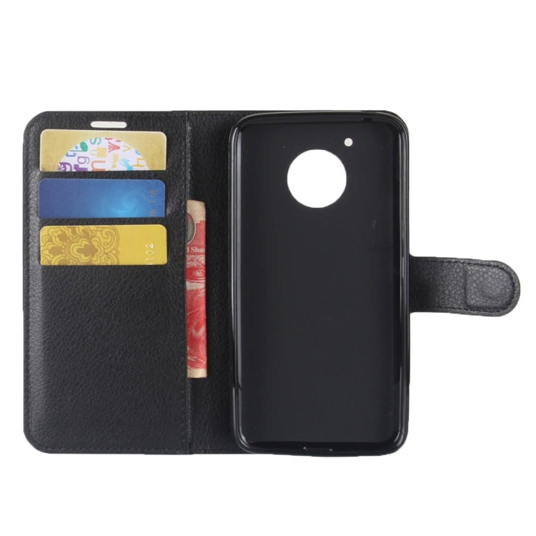For Motorola Moto E4 (US Version) Litchi Texture Horizontal Flip Leather Case with Holder & Card Slots & Wallet