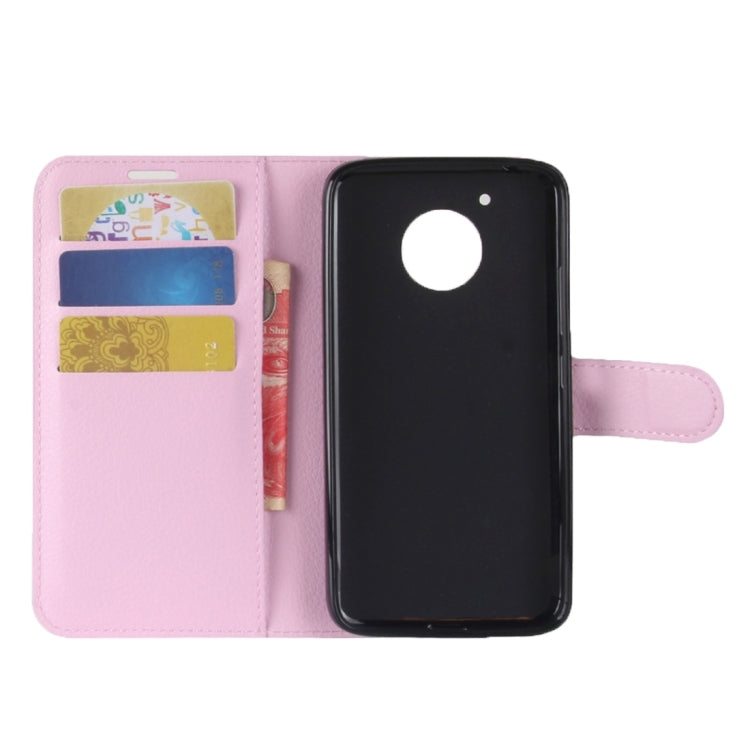 For Motorola Moto E4 (US Version) Litchi Texture Horizontal Flip Leather Case with Holder & Card Slots & Wallet