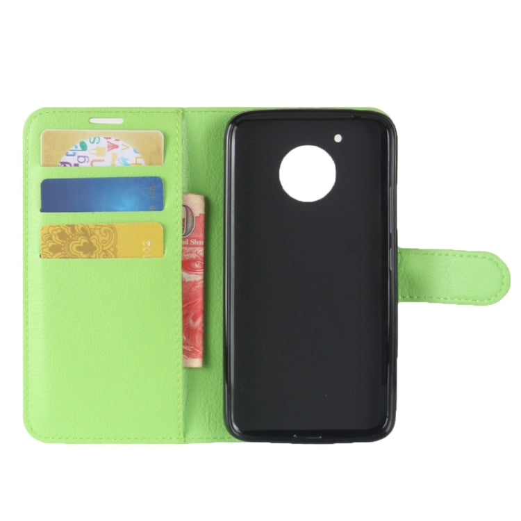 For Motorola Moto E4 (US Version) Litchi Texture Horizontal Flip Leather Case with Holder & Card Slots & Wallet