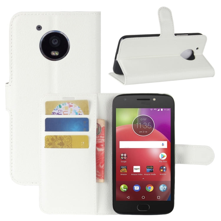 For Motorola Moto E4 (US Version) Litchi Texture Horizontal Flip Leather Case with Holder & Card Slots & Wallet